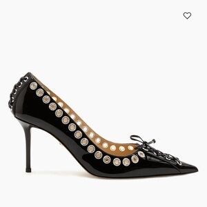MACH & MACH Black Crystal Embellished Heels